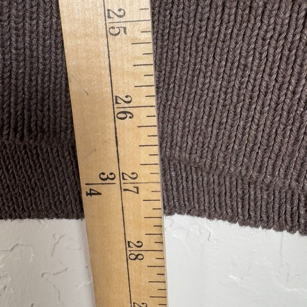 ZARA Pull Over Sweater Men's Size M Brown Orange Short Sleeve Knit Top Retro - Picture 5 of 5